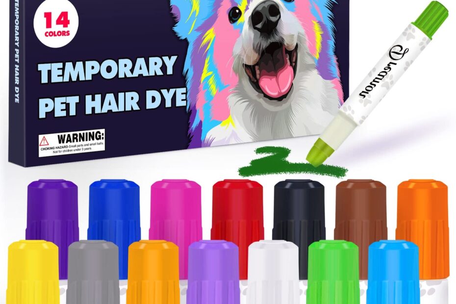 Amazon Dreamon 14 Colors Dog Hair Dye Temporary Pet Hair Color Crayons For Dog With Hair Dye Book To Create Different Grooming Ideal Washable