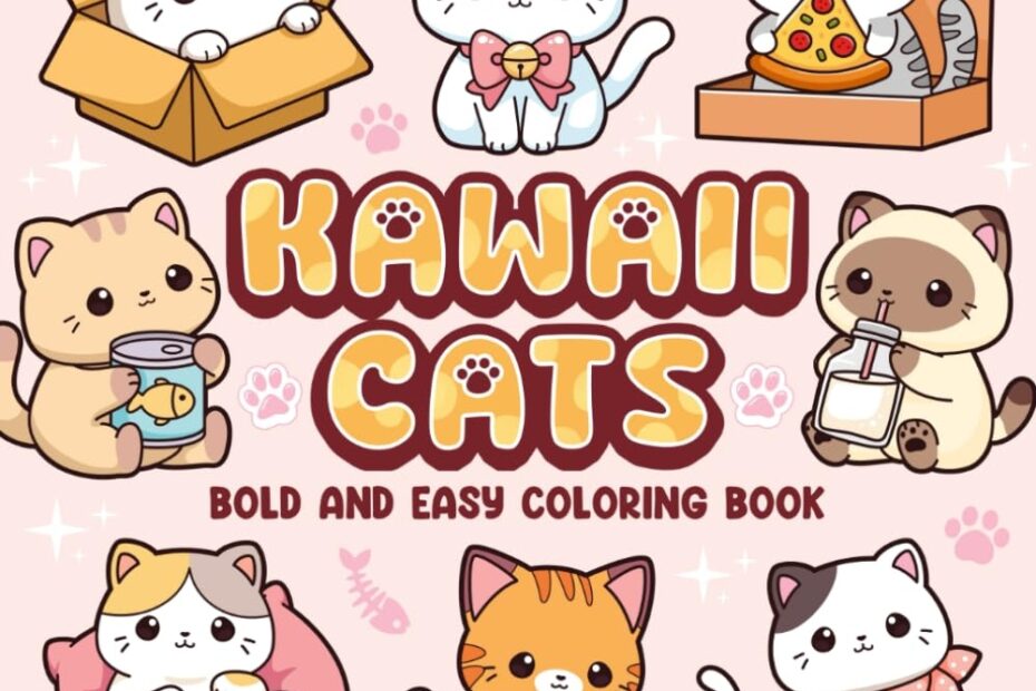 Amazon Kawaii Cats Bold And Easy Coloring Book Cute And Adorable Minimalist Cats Designs Simple Art Coloring Page For Kids And Adults 9798337638621 Leriza May Books