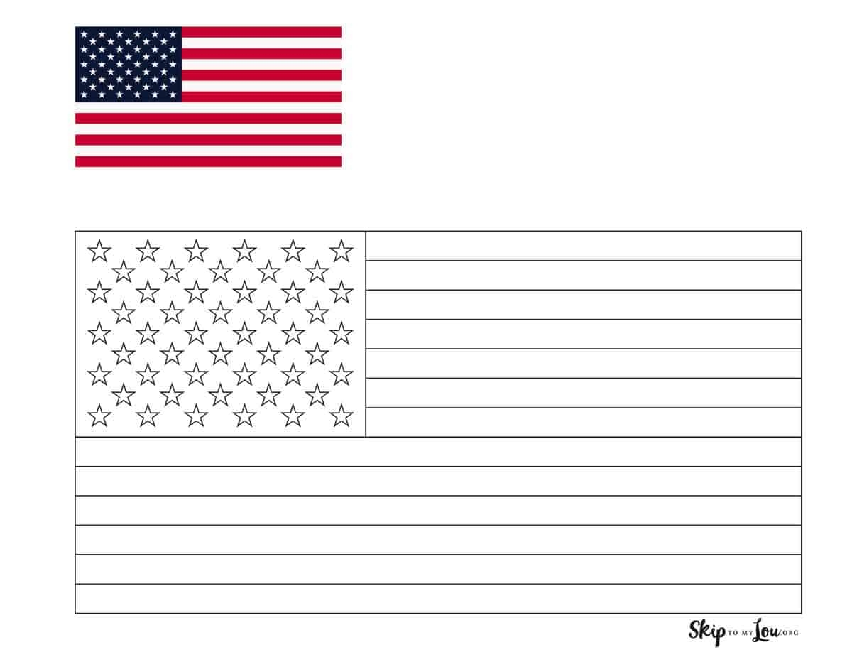 coloring pages american flag