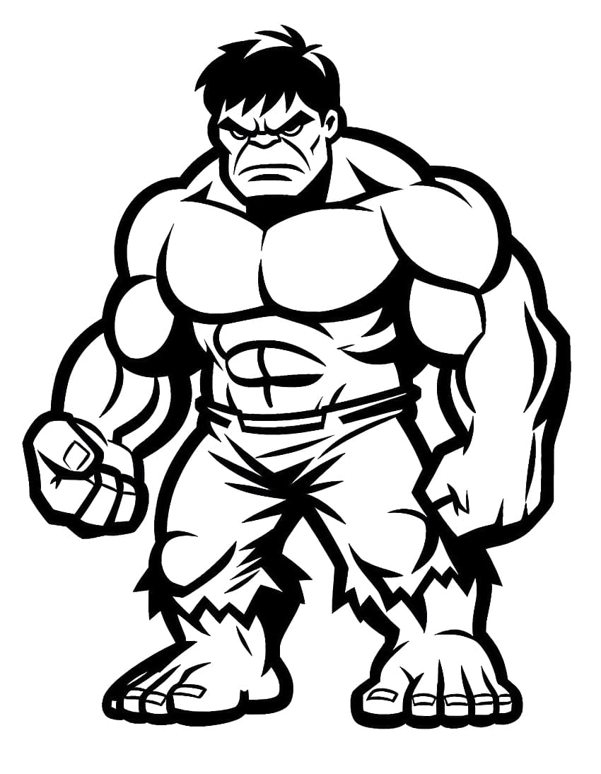 Angry Hulk Image Coloring Page Download Print Or Color Online For Free