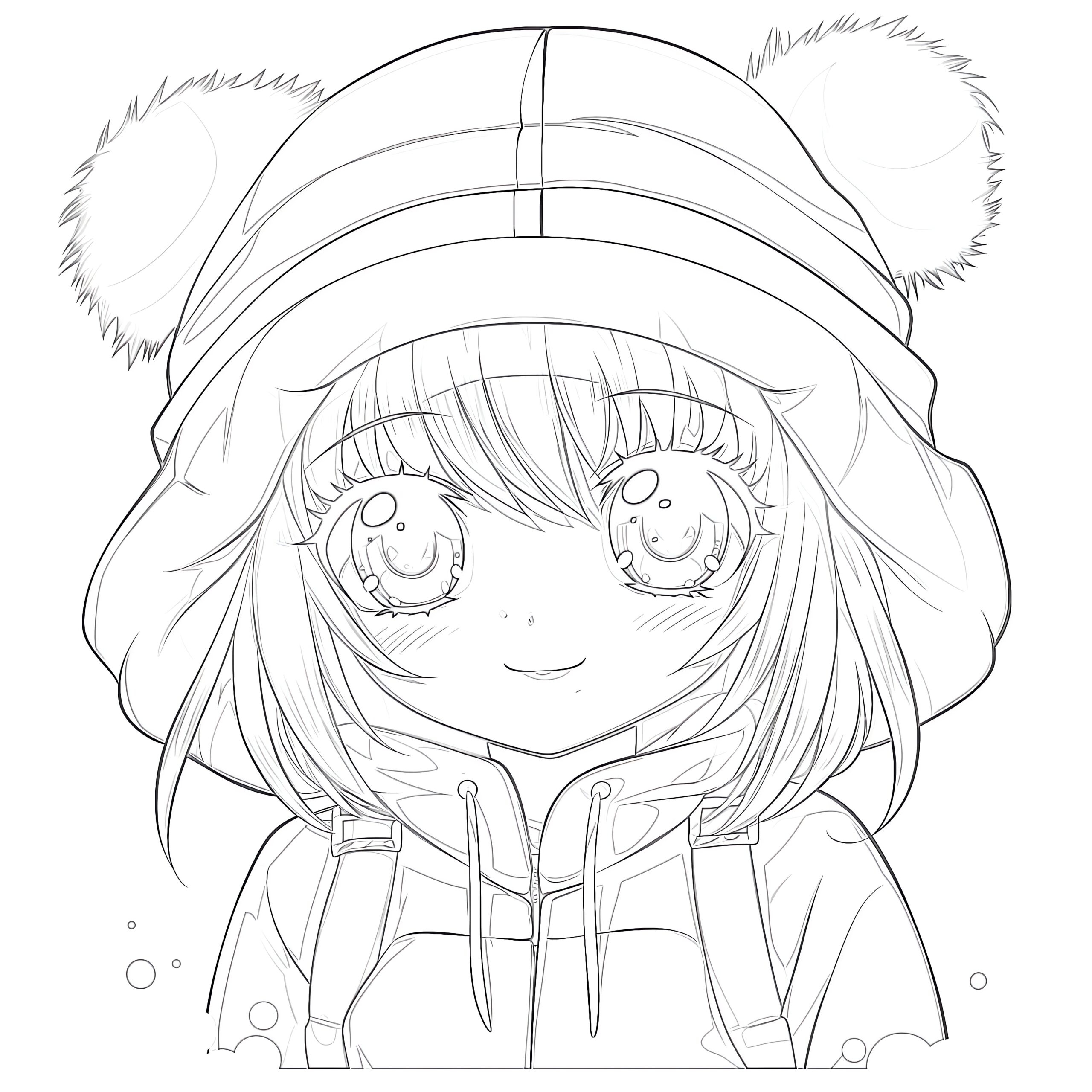 printable anime colouring pages