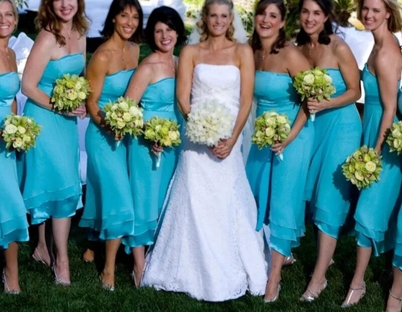 Aqua Blue Bridesmaid Dress Elegant A Line Chiffon Gown For Weddings U0026 Parties Shop Now