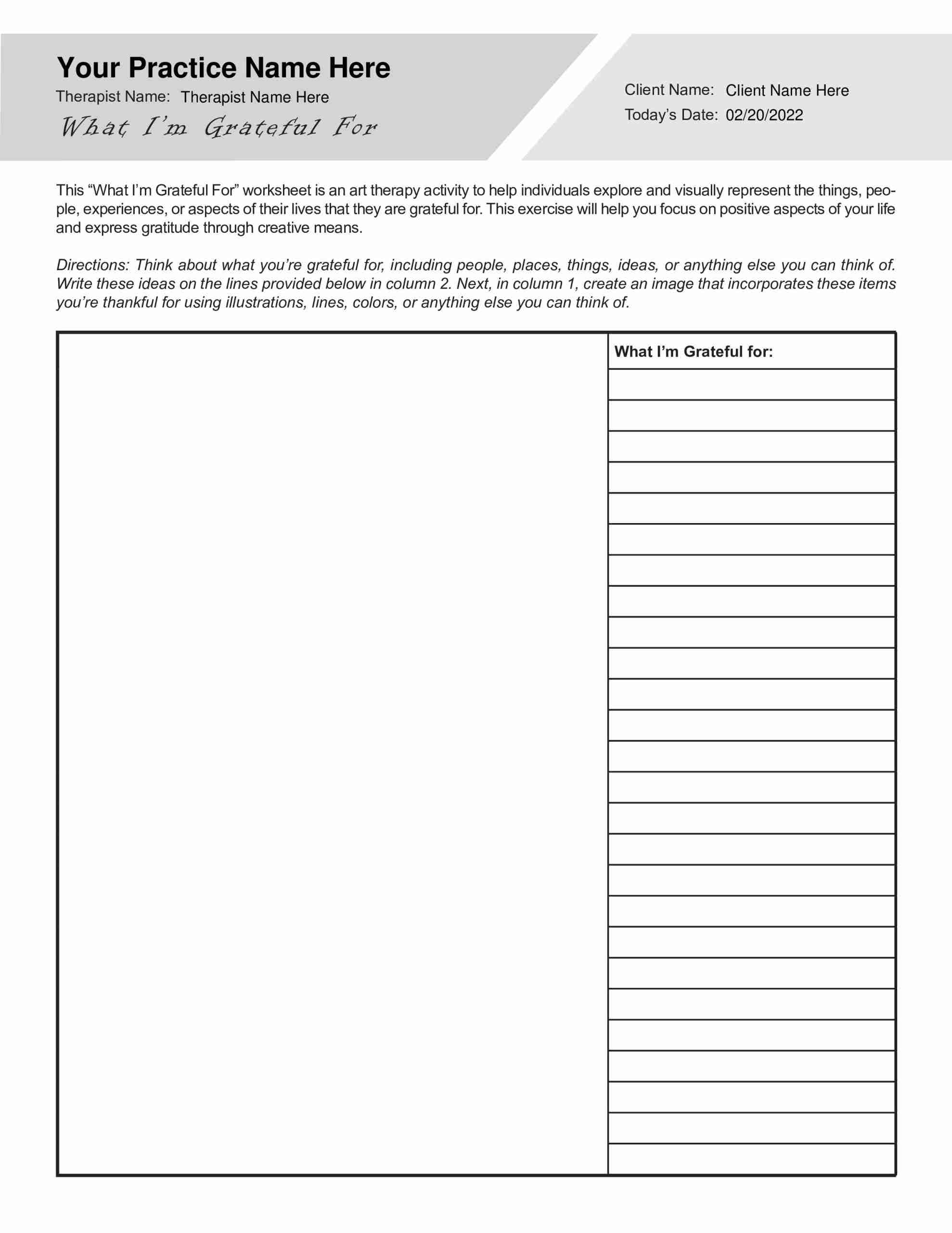 printable art therapy activities pdf