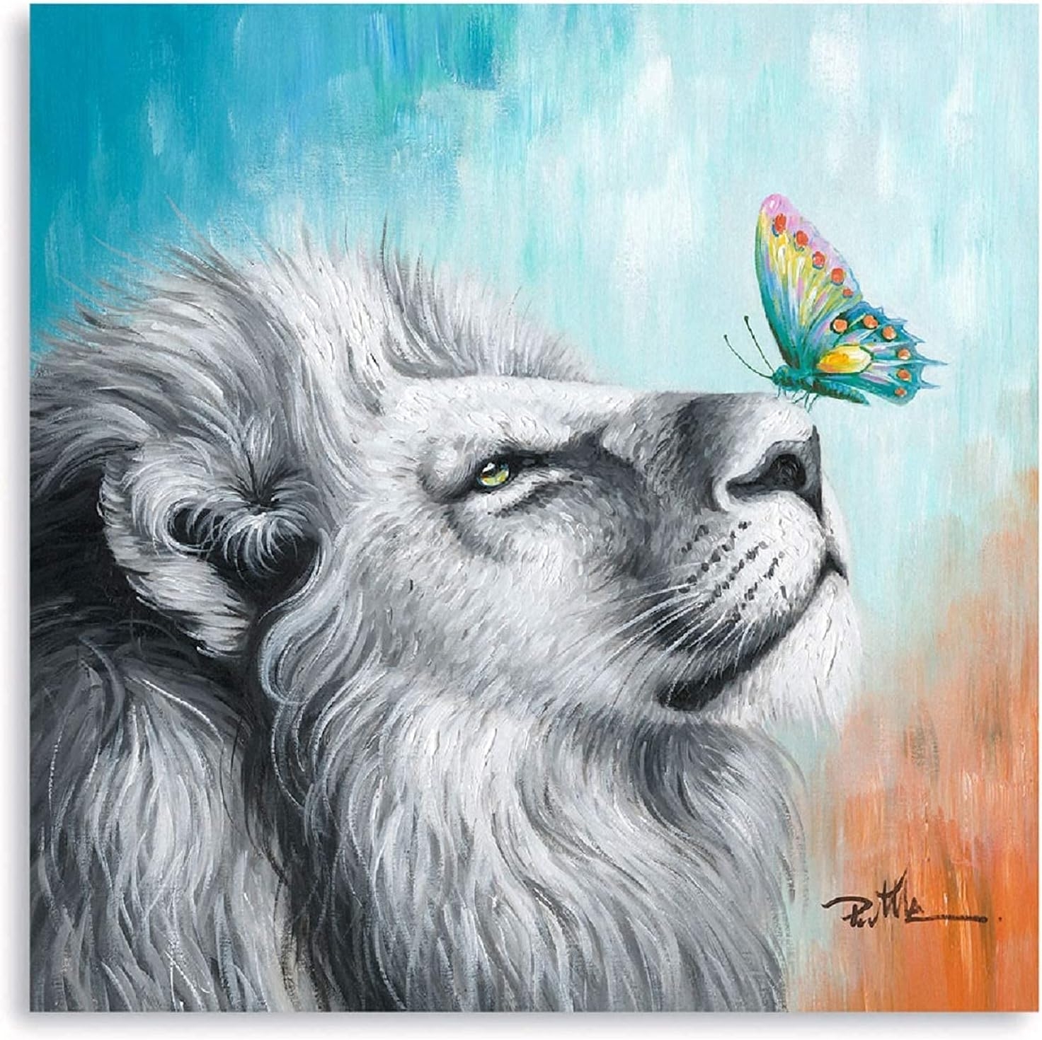 ATELIYISHU Colorful Lion Wall Art Leon And Indonesia Ubuy