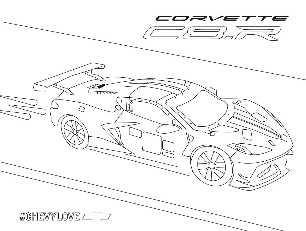 Awesome Corvette Coloring Page Download Print Or Color Online For Free