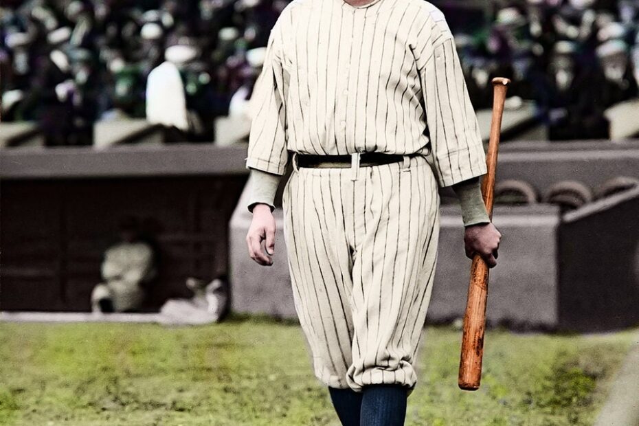 Babe Ruth 1920 Yankee Legend COLORIZED PRINT Etsy