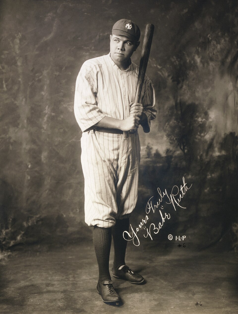 color picture of babe ruth