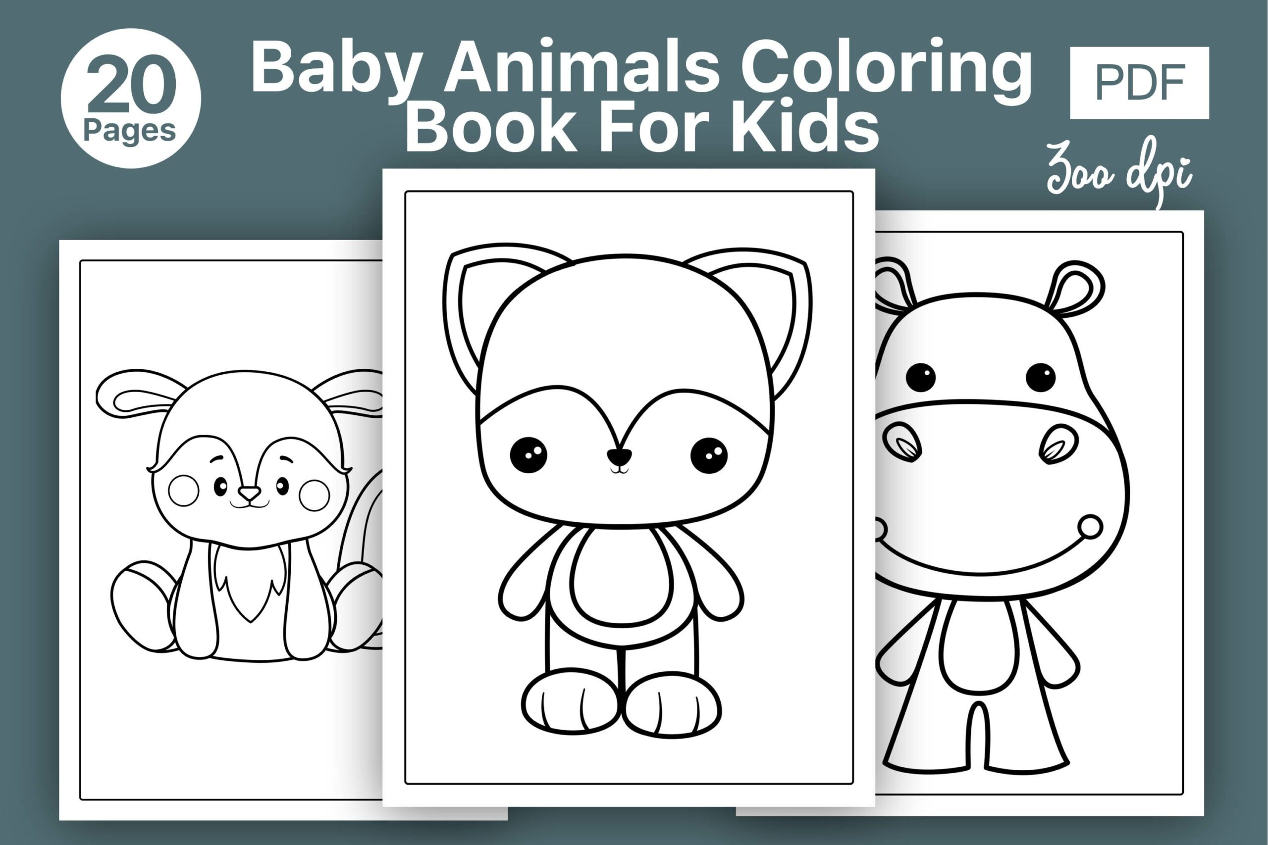 cute baby animal coloring pages