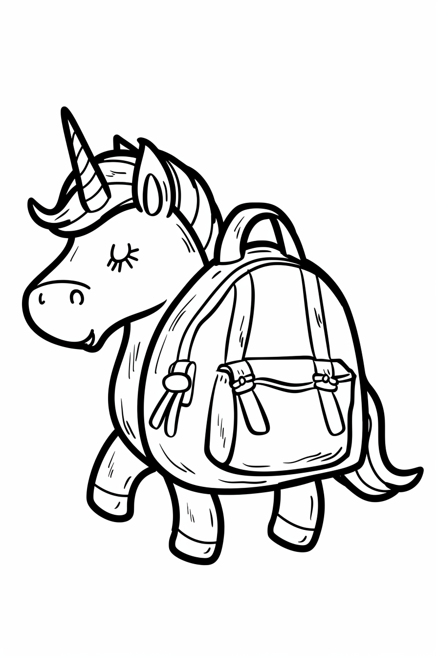 backpack pictures to color