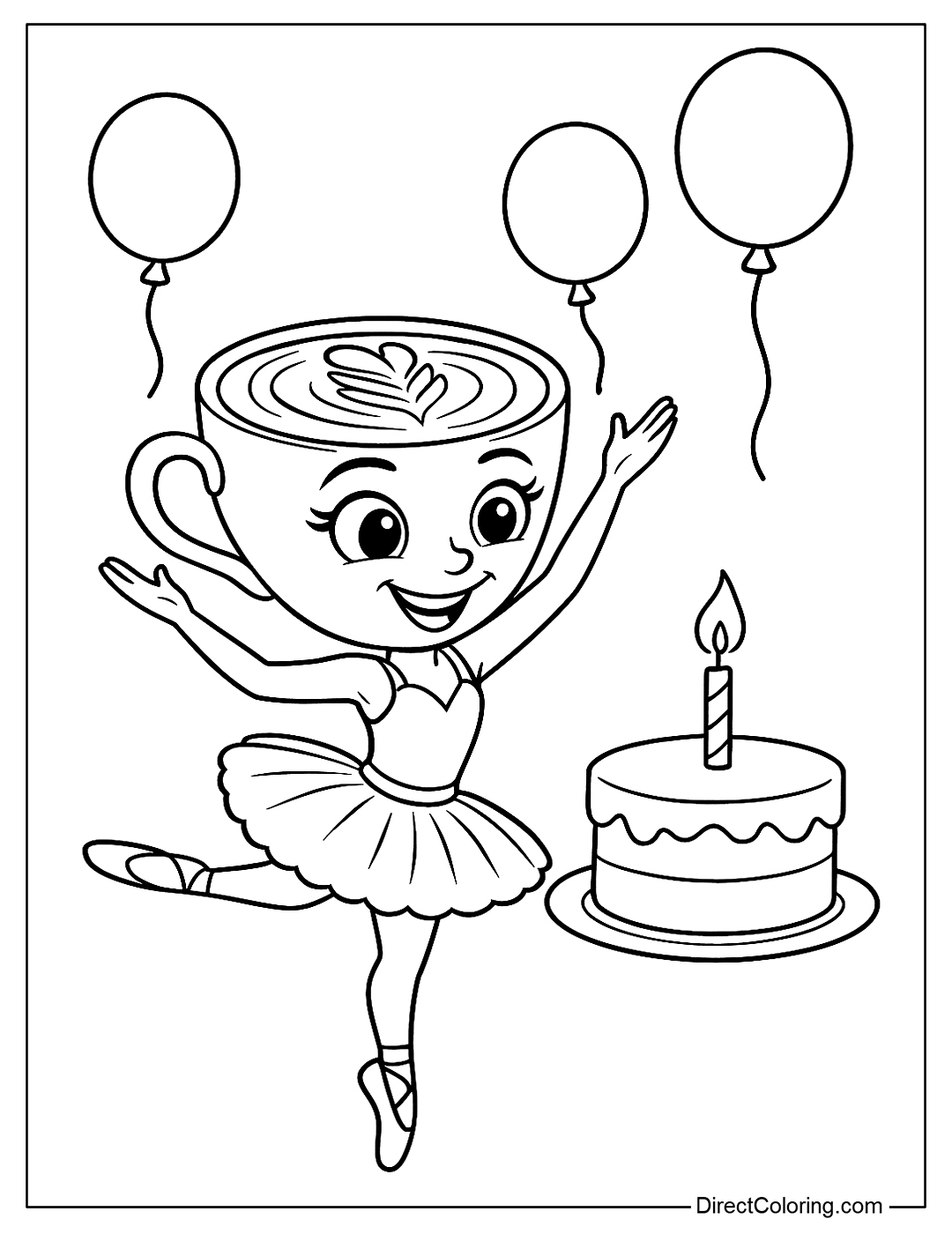 ballerina printable coloring pages