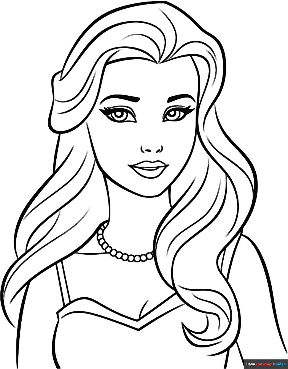 barbie printable color pages