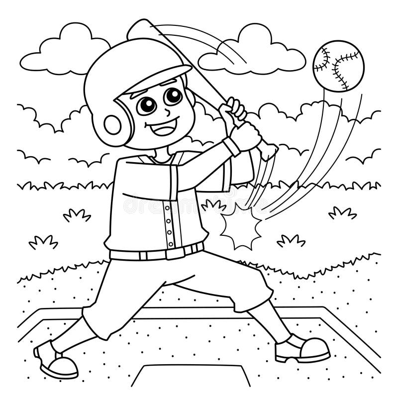 Baseball Coloring Page Stock Illustrations 448 Baseball Coloring Page Stock Illustrations Vectors U0026 Clipart Dreamstime
