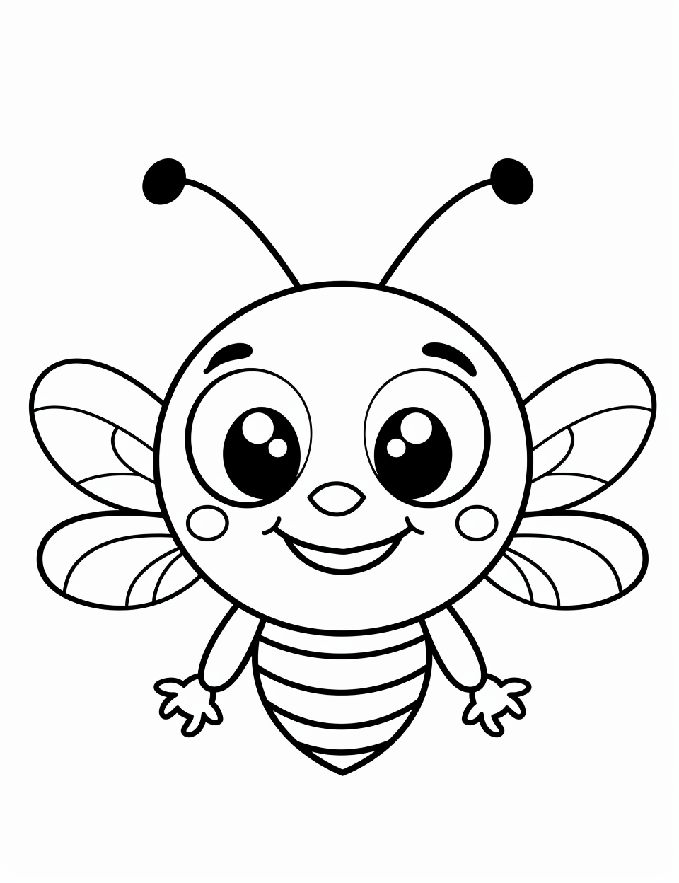 Bee Coloring Pages For Kids 14 Pages Printable Coloring Sheets 