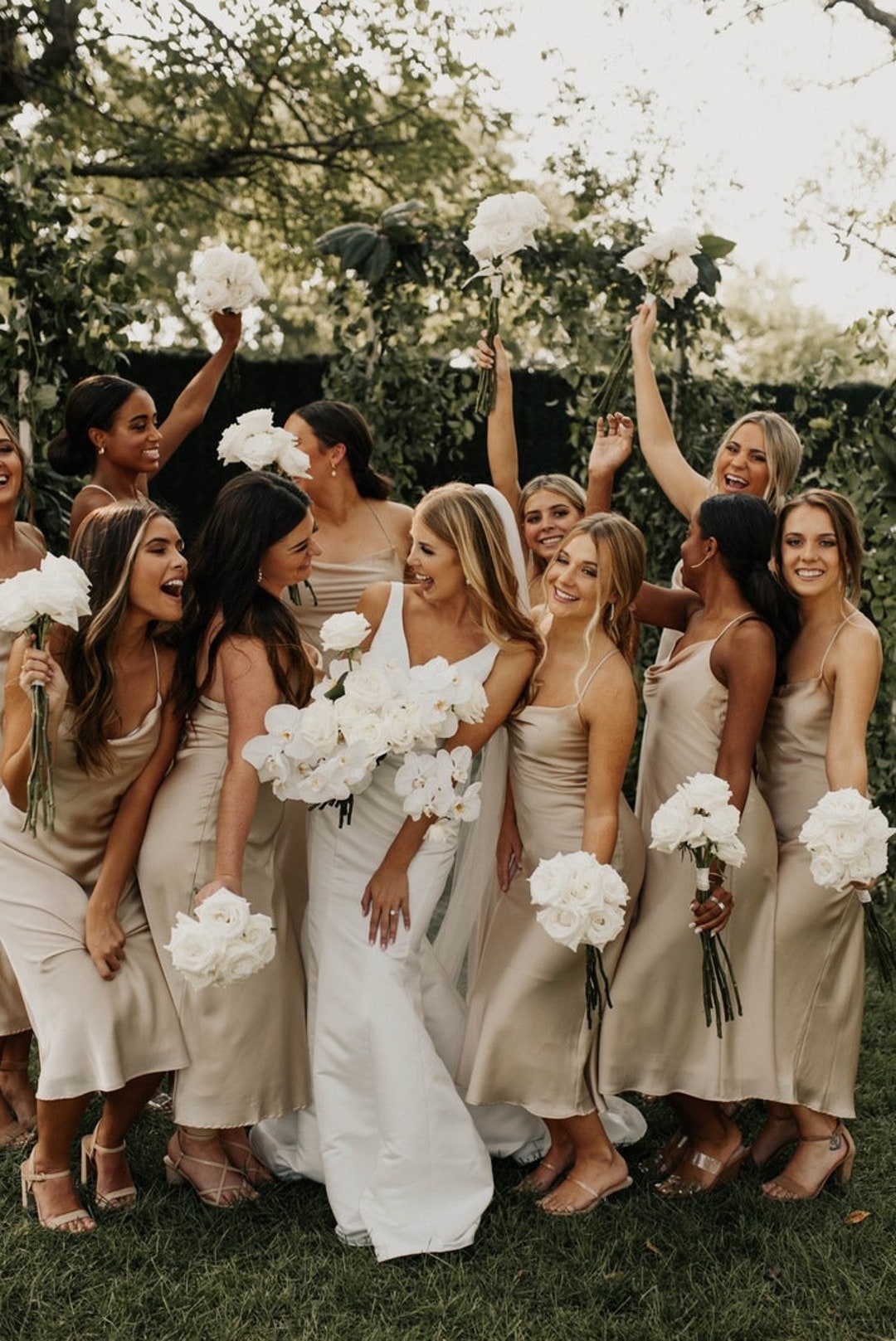 cream color dress