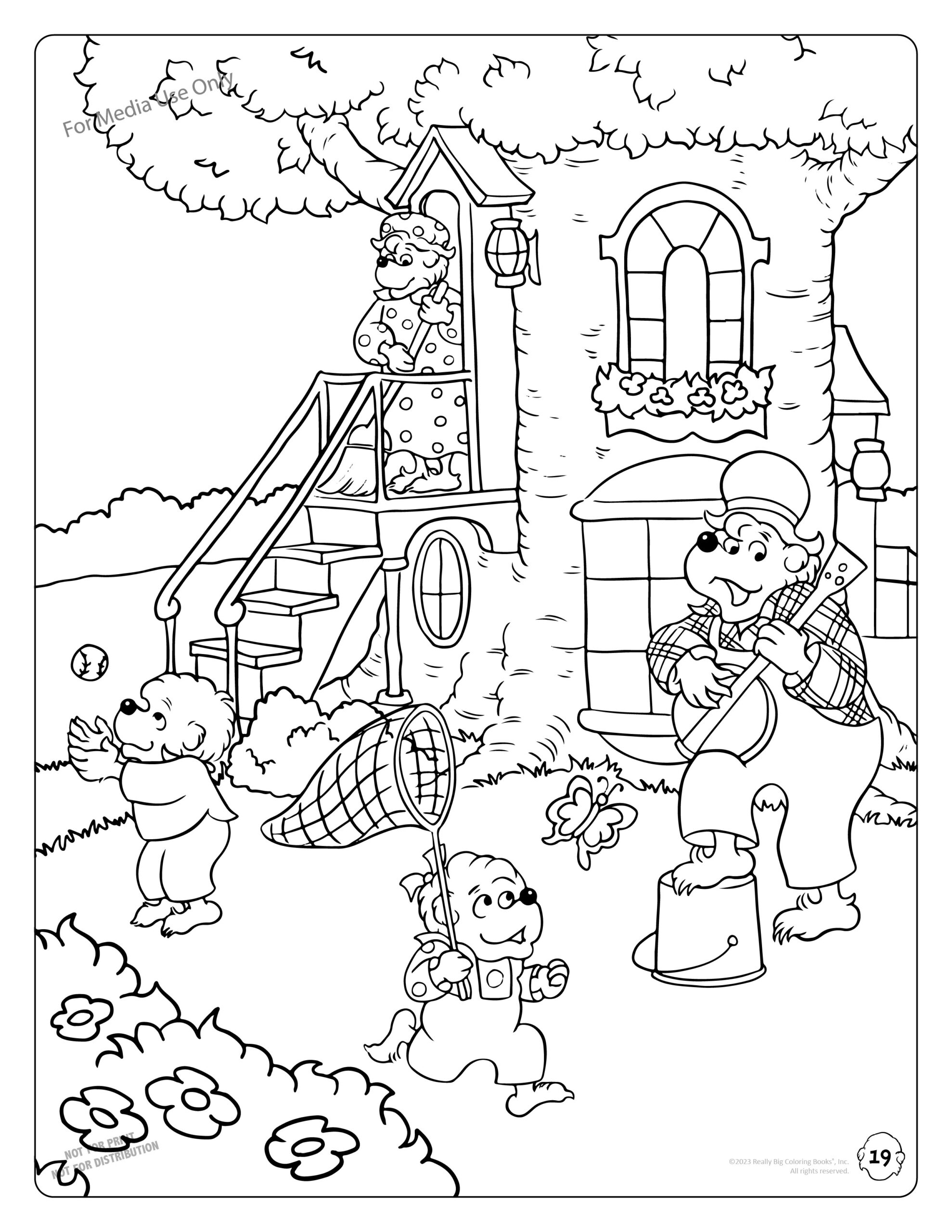 Berenstain Bears Coloring Book By Berenstain Stan And Jan New Soft Cover 2023 1st Edition ColoringBook Really Big Coloring Books Inc 