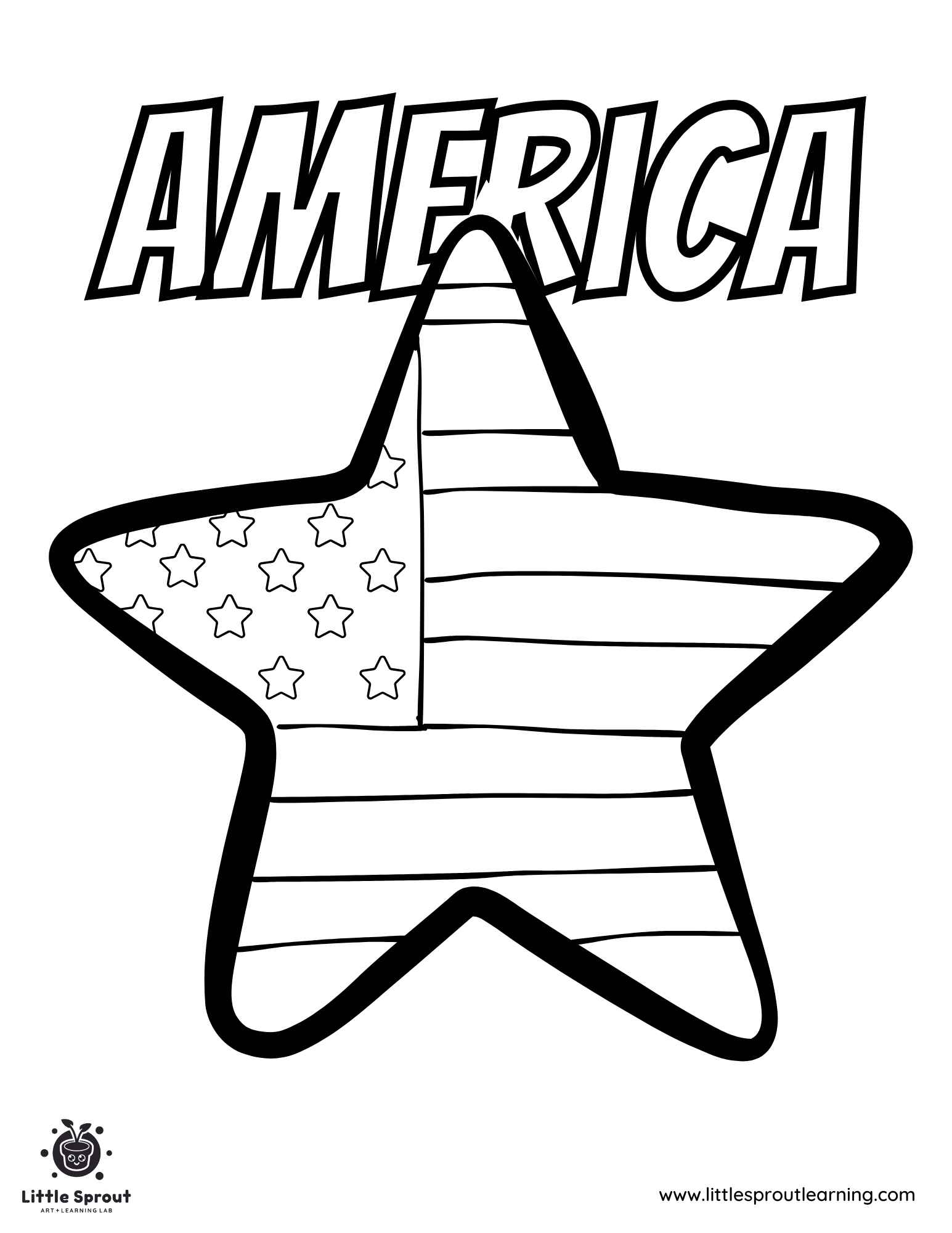 usa flag coloring sheet