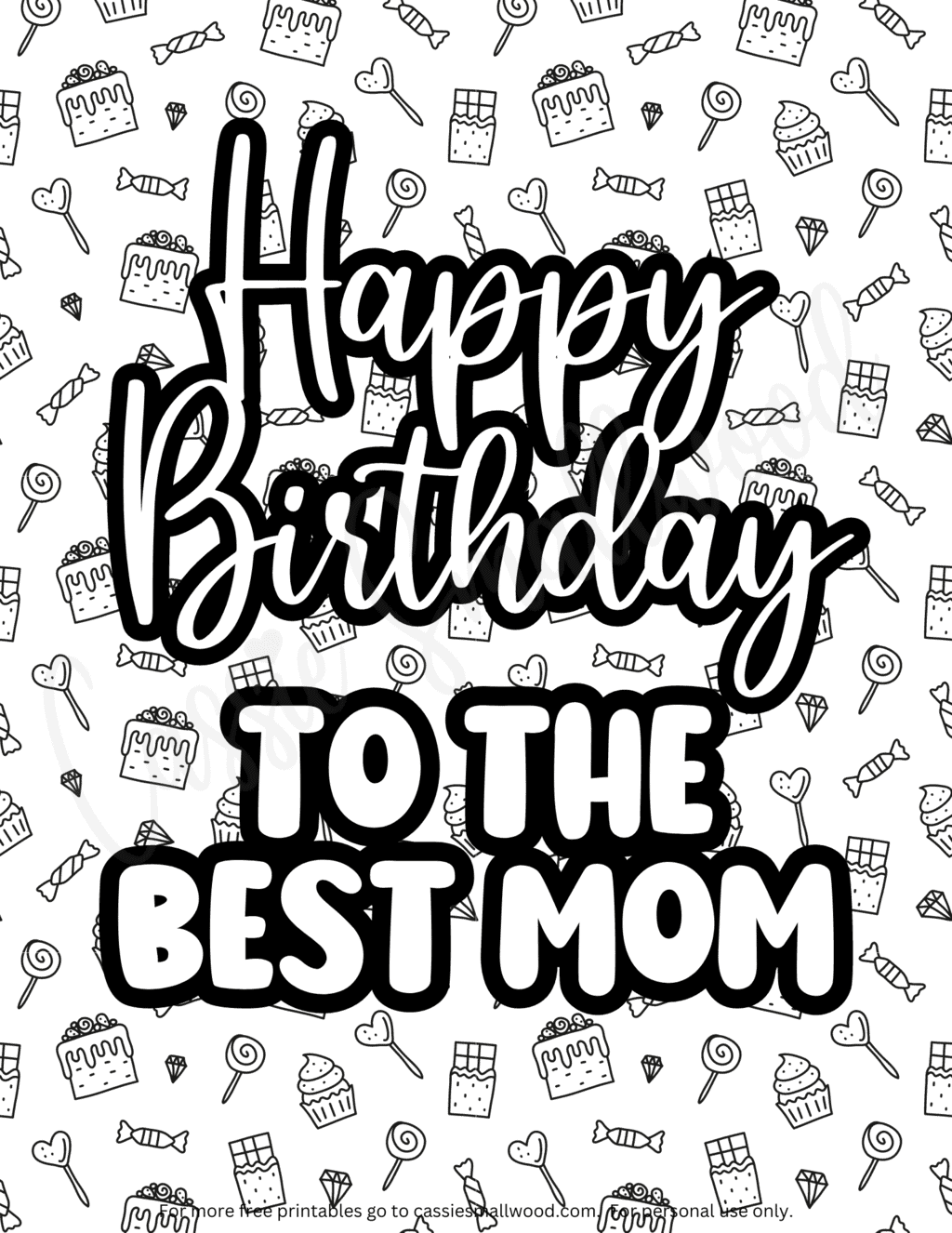 happy birthday mom pictures to color