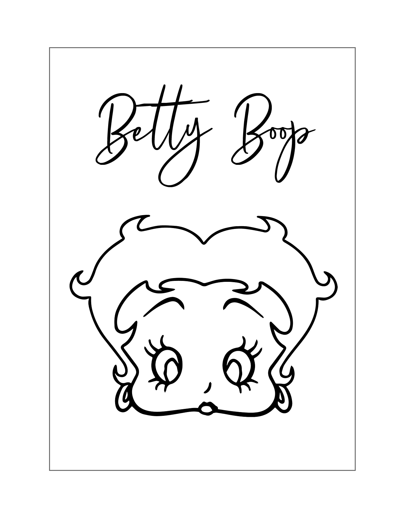 Betty Boop Coloring Pages Printable Coloring Pages FREE
