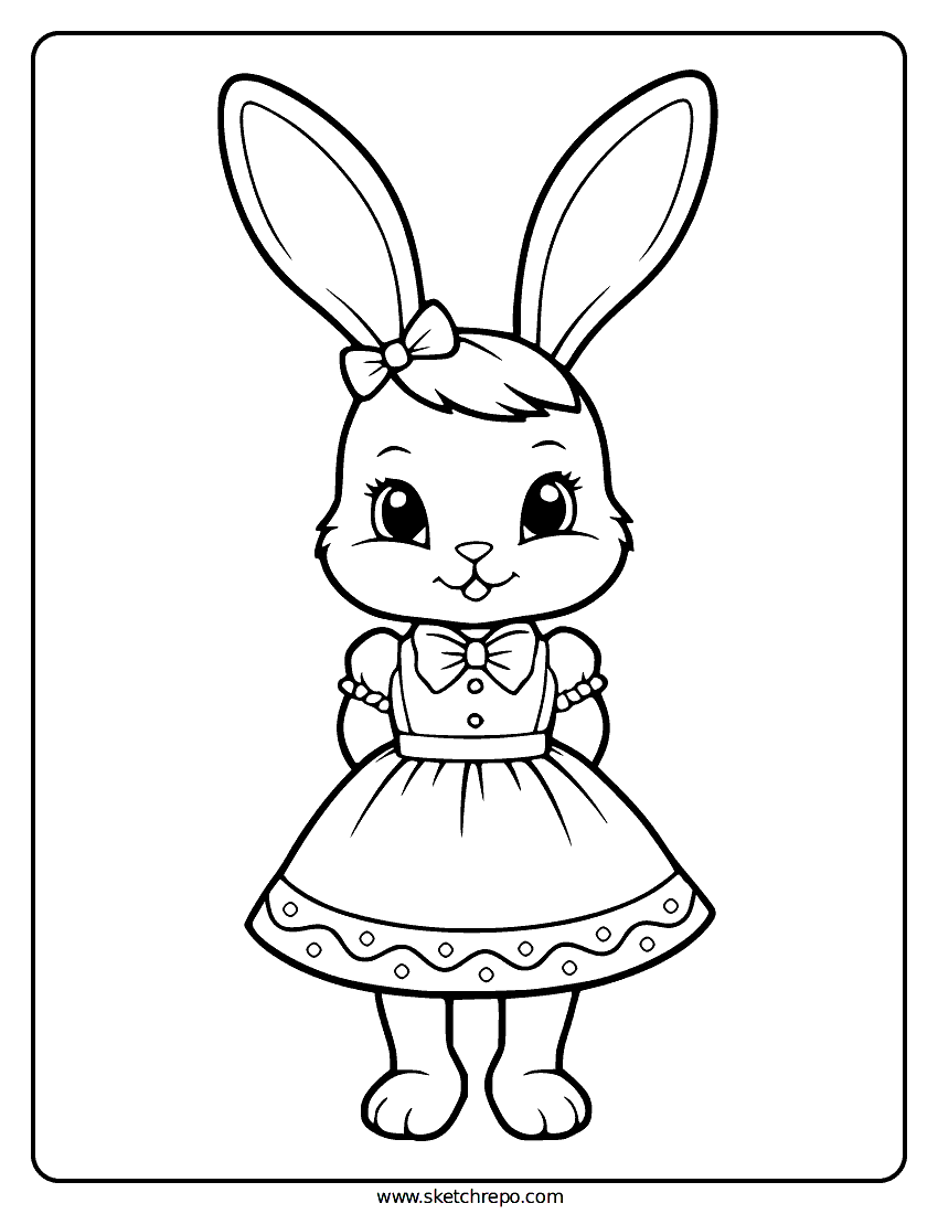 bunny picture to color