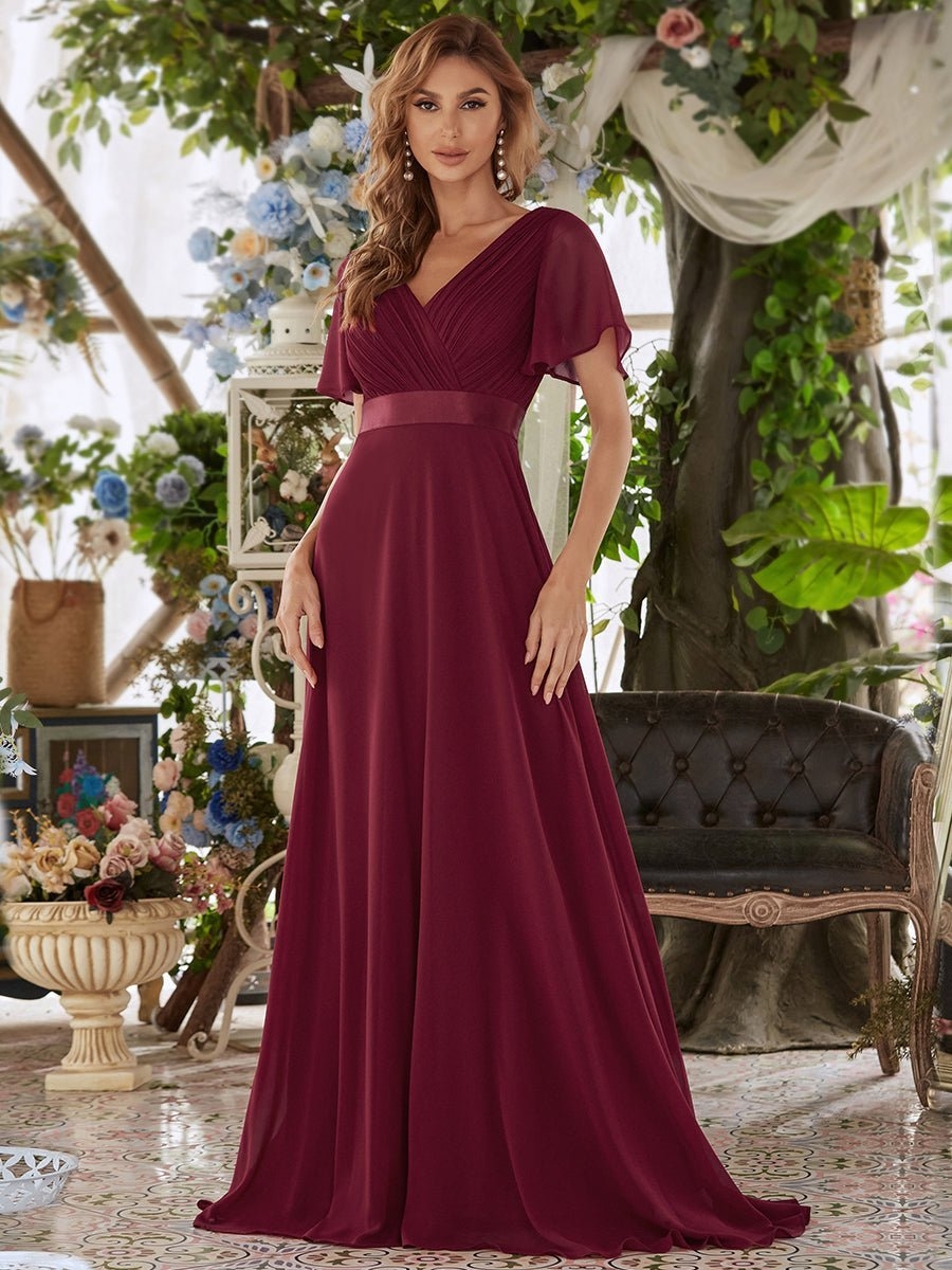 Burgundy Dress Color Shop Yasmin Gown In Mulberry Color Elegant Evening Wear Lady