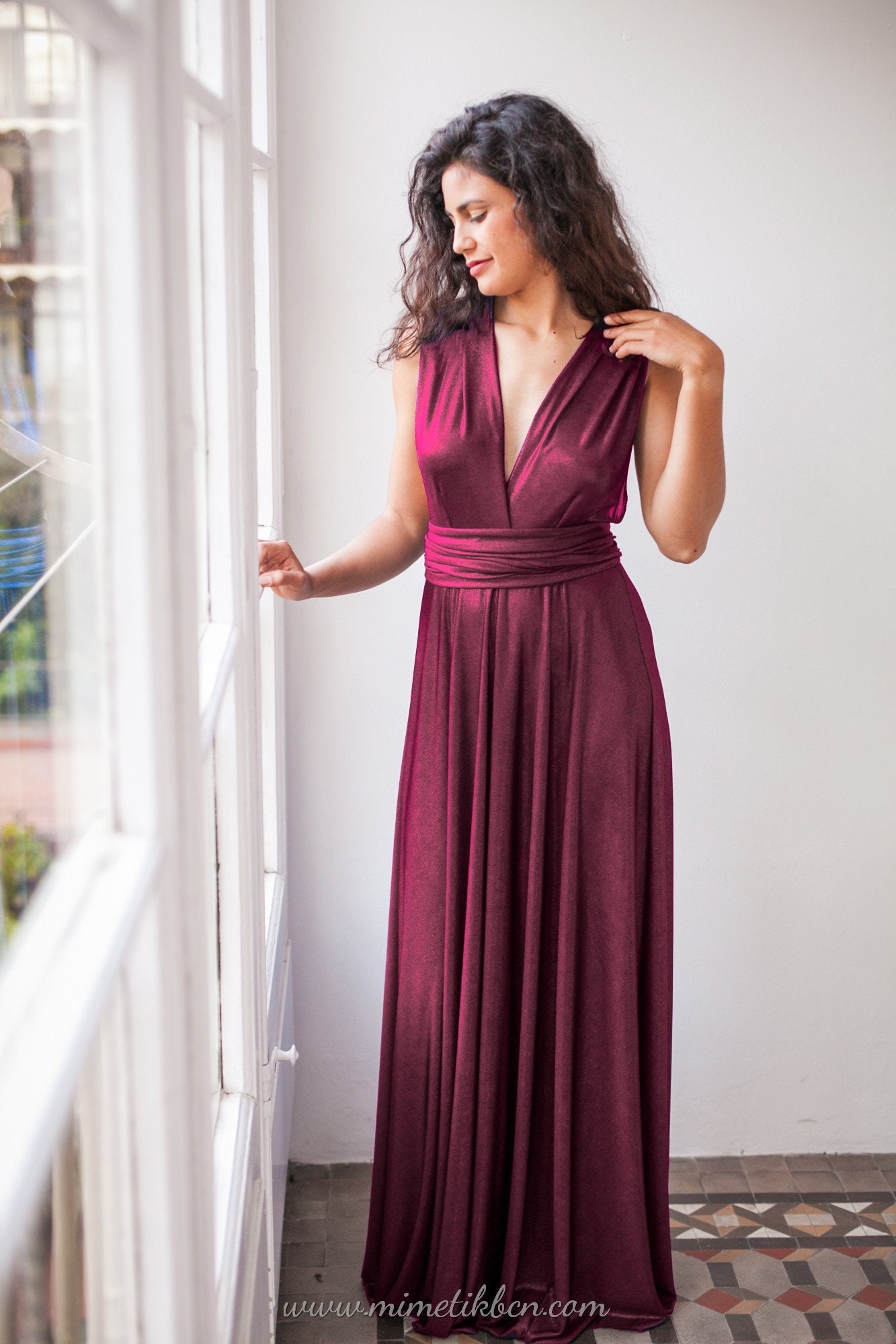 burgundy color dresses