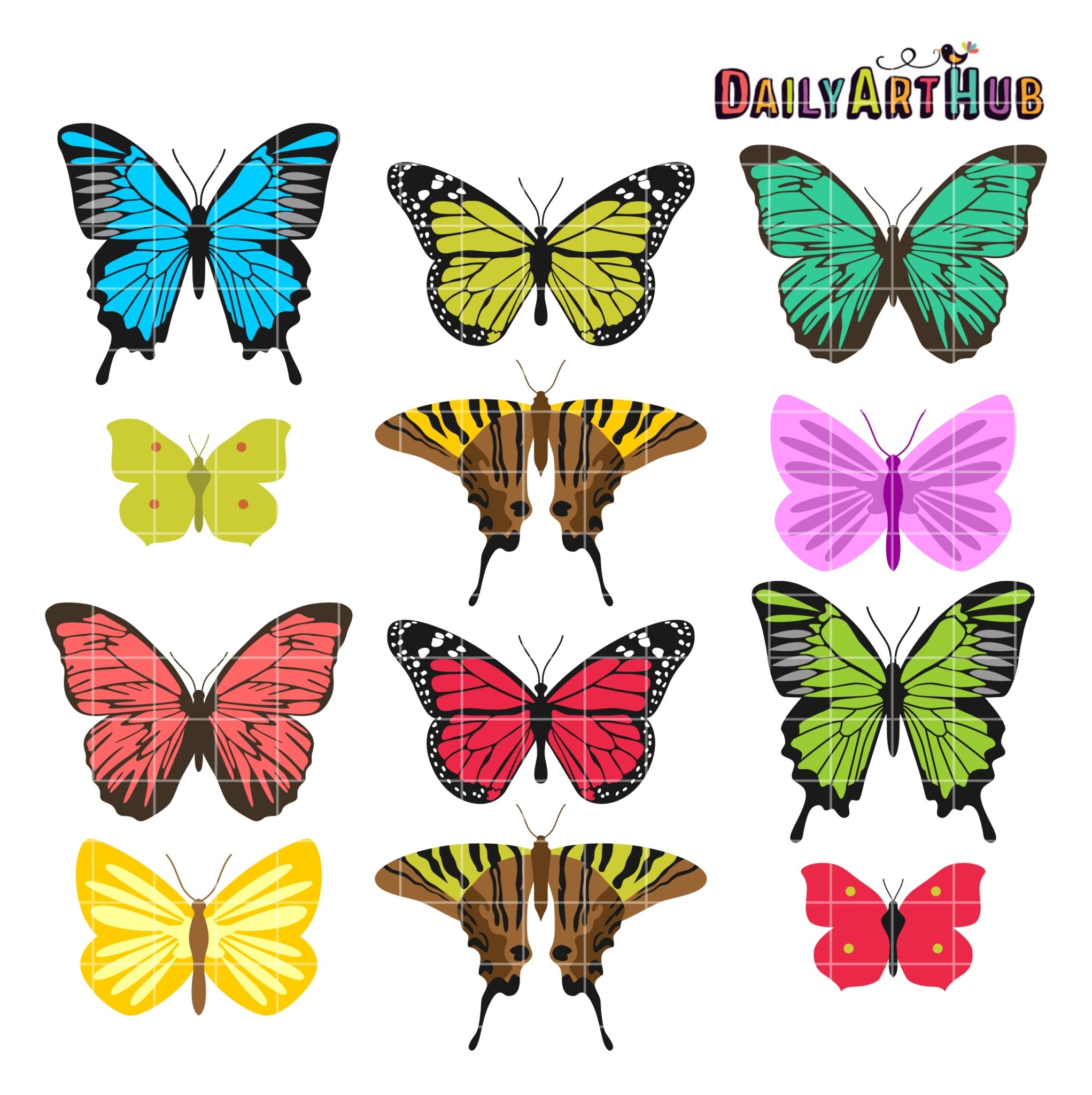 Butterflies Clip Art Set