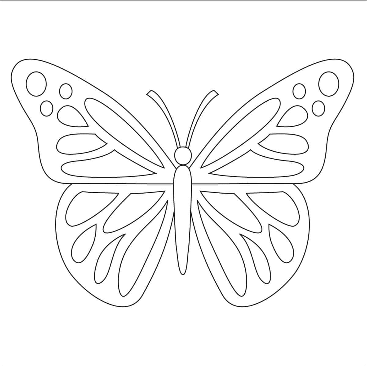 printable butterflies to color