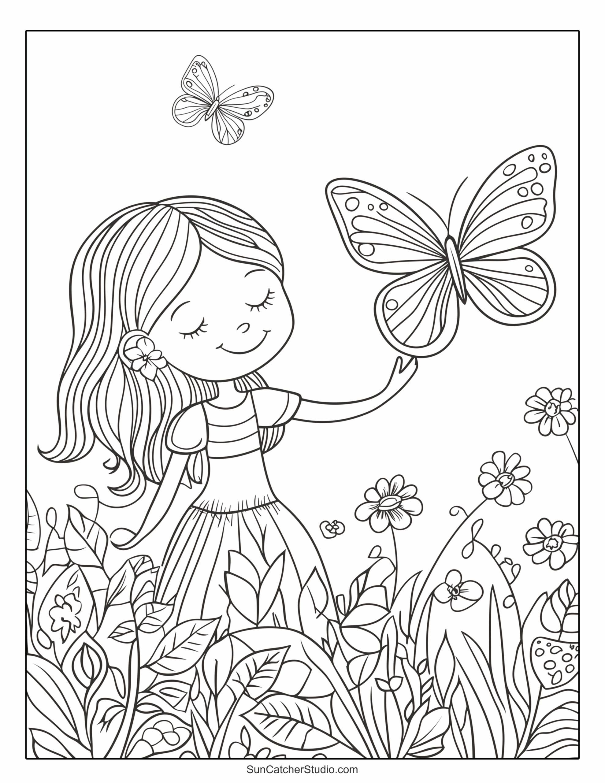 butterflies printable coloring pages