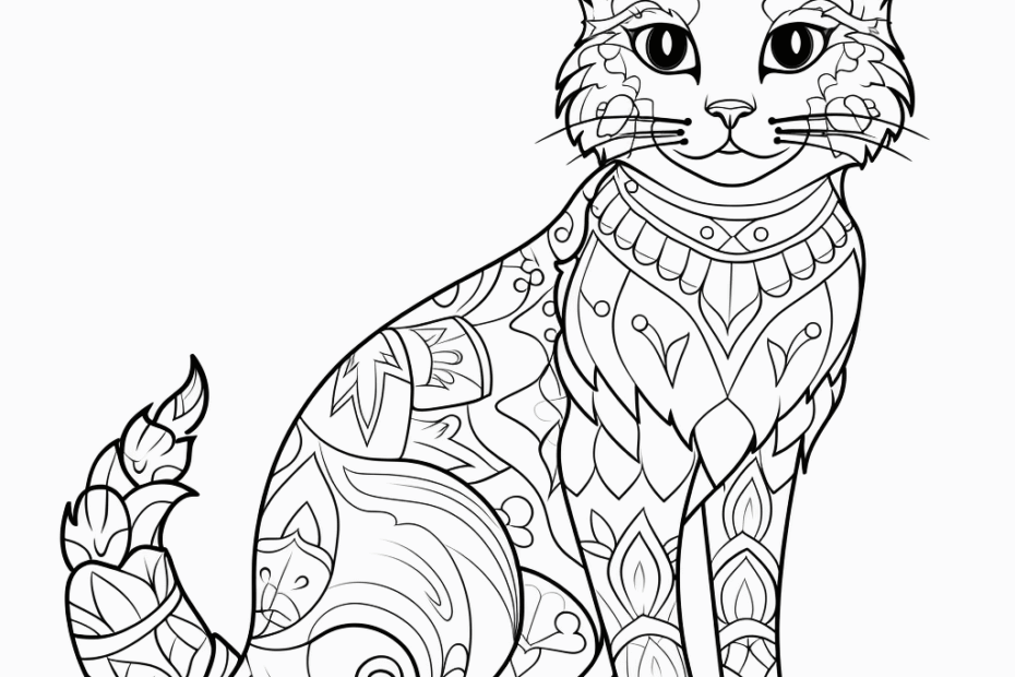Calico Cat Coloring Pages Free U0026 Printable