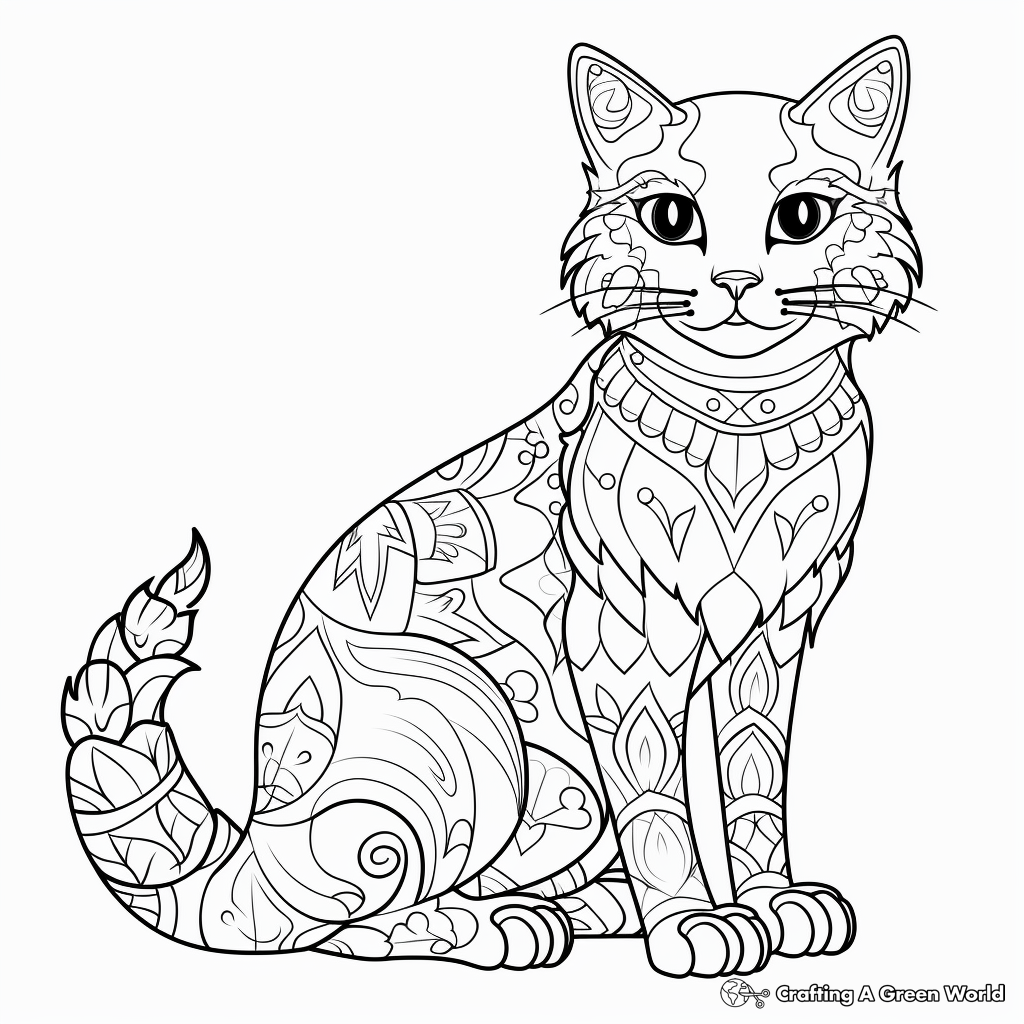 Calico Cat Coloring Pages Free U0026 Printable 