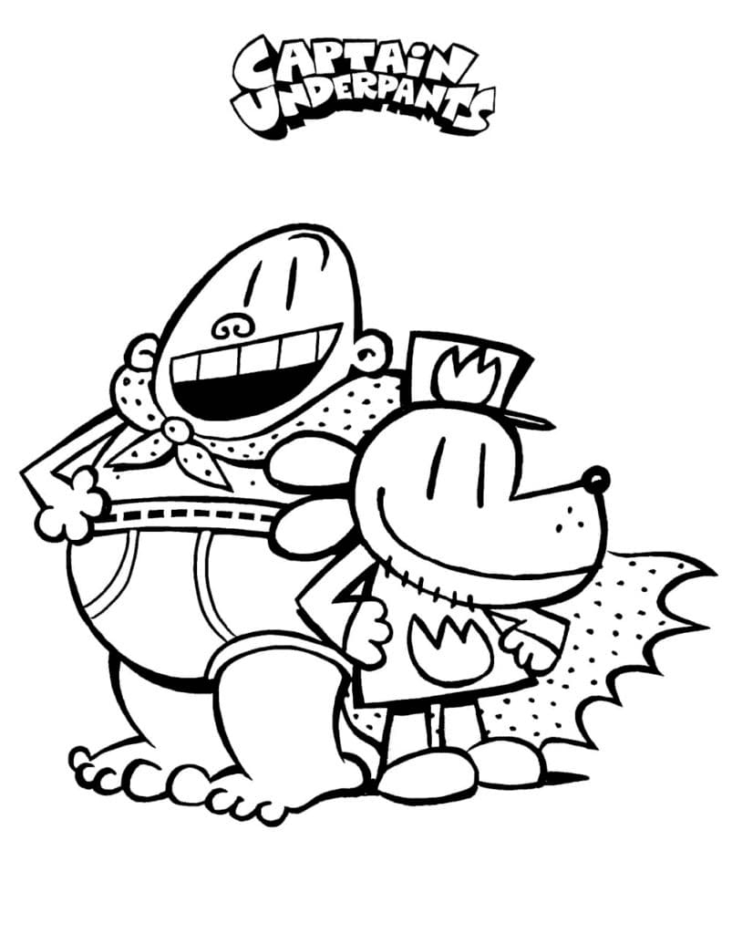 Captain Underpants And Dog Man Coloring Page Download Print Or Color Online For Free