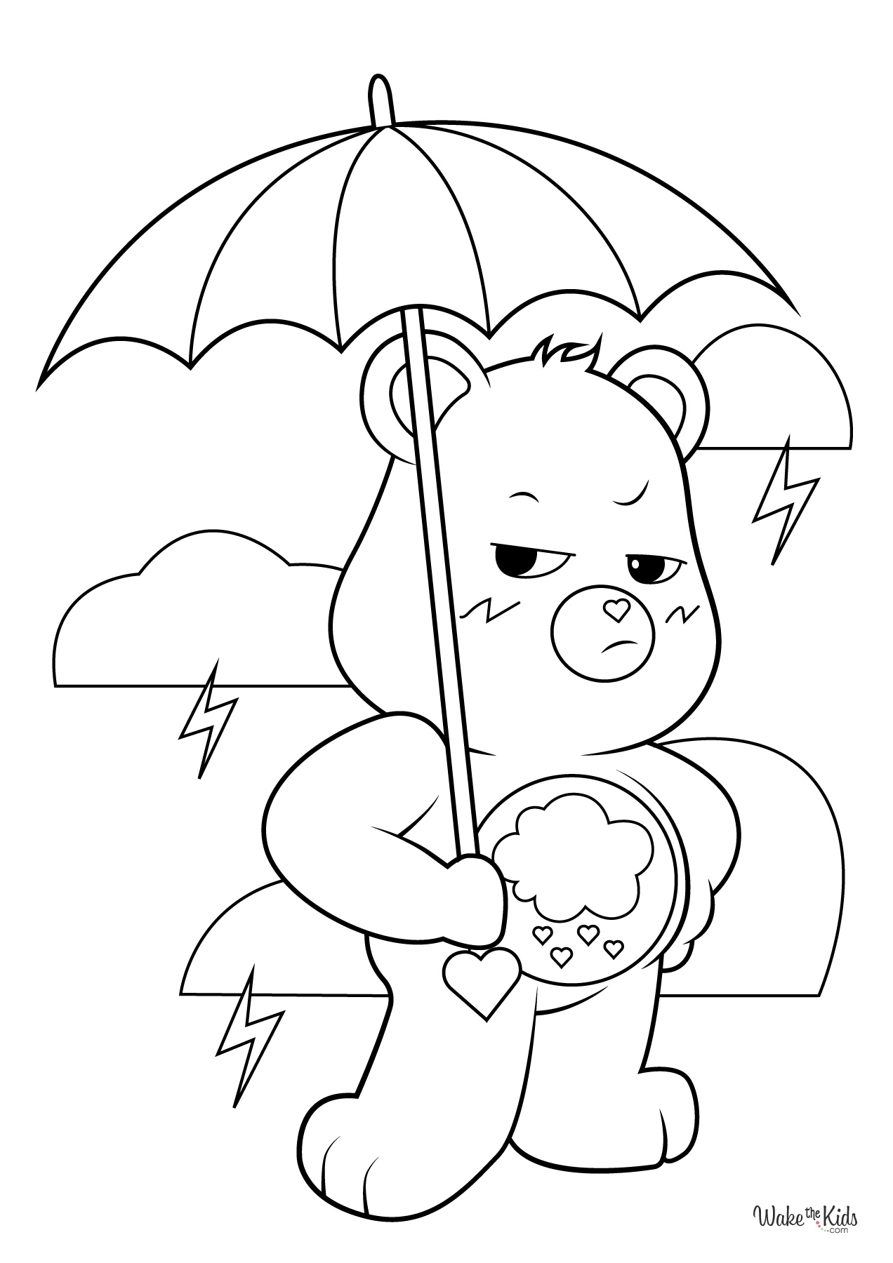 coloring pages of care bears