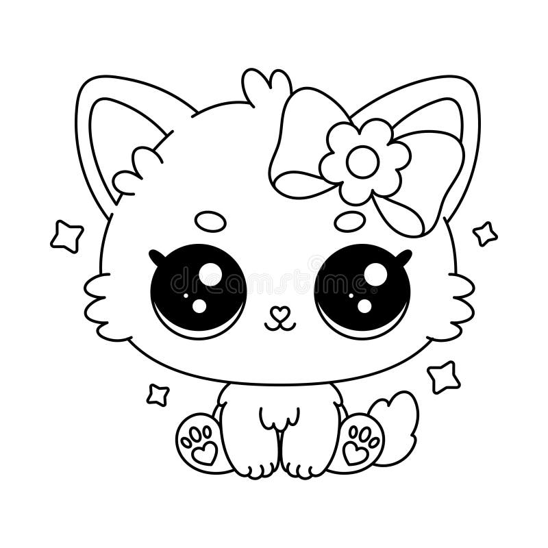 Cartoon Cat Kitten Baby Animal For Printable Childrenu0026 X27 s Coloring Page Or Book Stock Vector Illustration Of Design Artwork 315760822