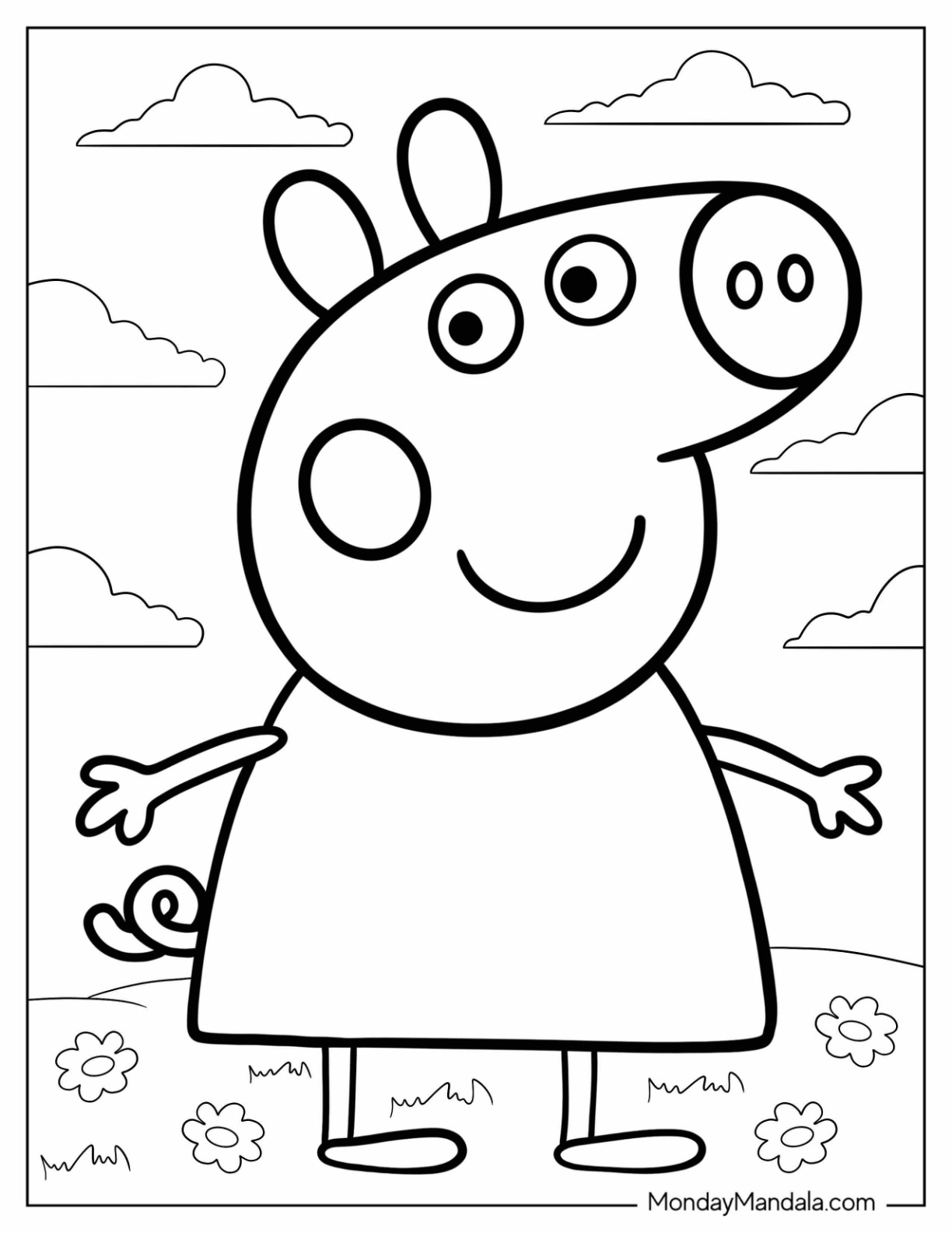 cartoon characters coloring pictures