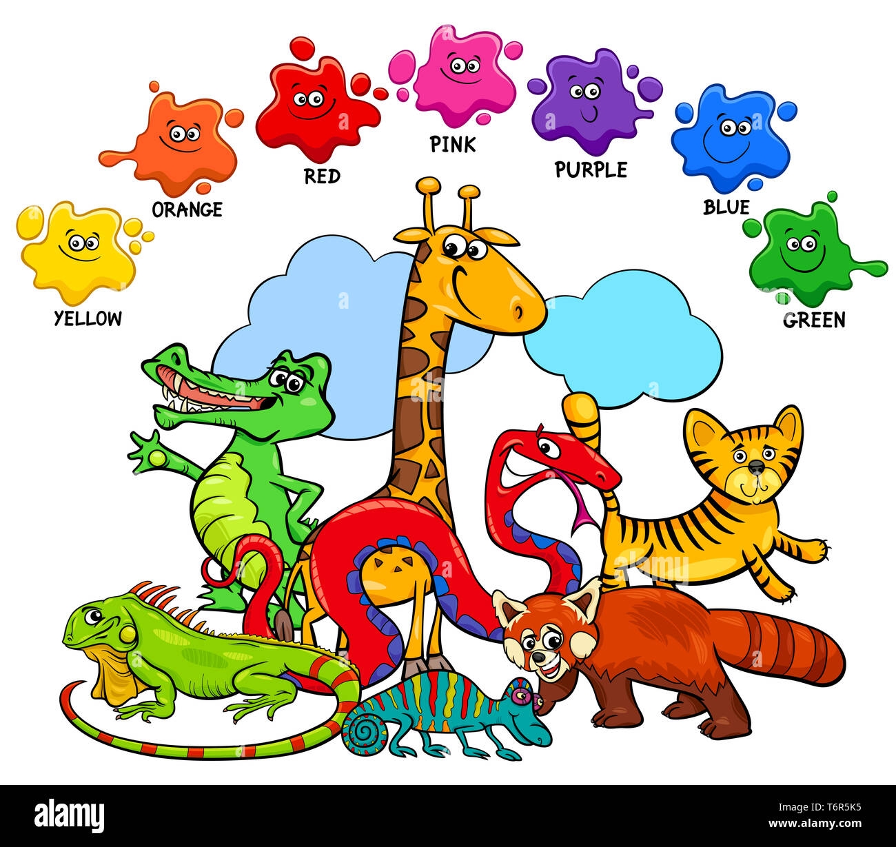 Cartoon Illustration Primary Colors Animals Hi res Stock Photography And Images Alamy