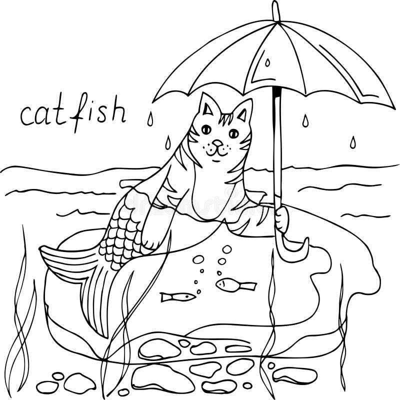 Catfish Coloring Stock Illustrations 140 Catfish Coloring Stock 