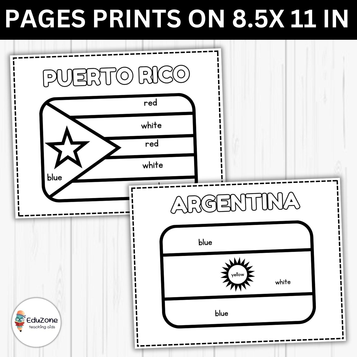 puerto rico flag coloring page