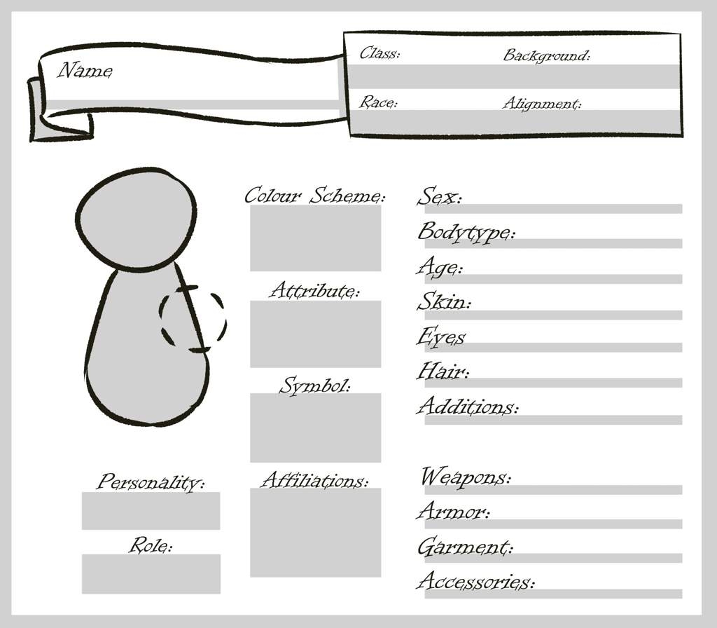 Character Art Template Wiki Dungeons U0026 Dragons Du0026D Amino