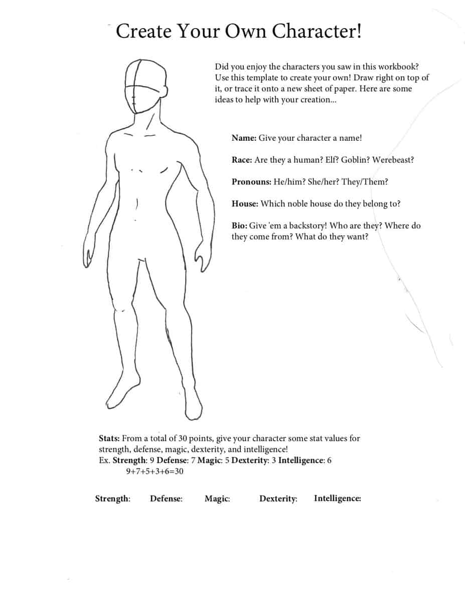 Character Design Template Bust CLIP STUDIO ASSETS Worksheets Library
