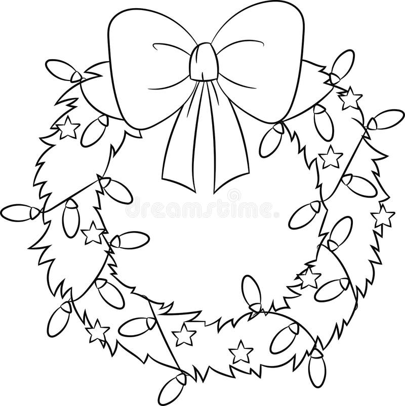 Christmas Coloring Book Wreath Stock Illustrations 948 Christmas 