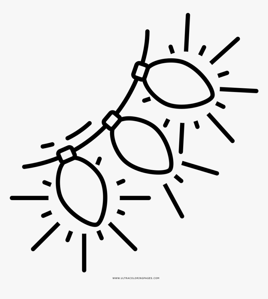 Christmas Lights Coloring Page Clipart Png Download Christmas 