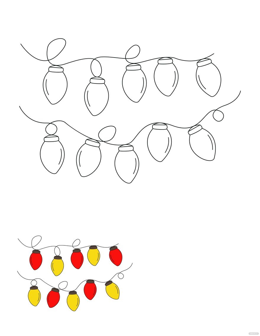 coloring pictures christmas lights