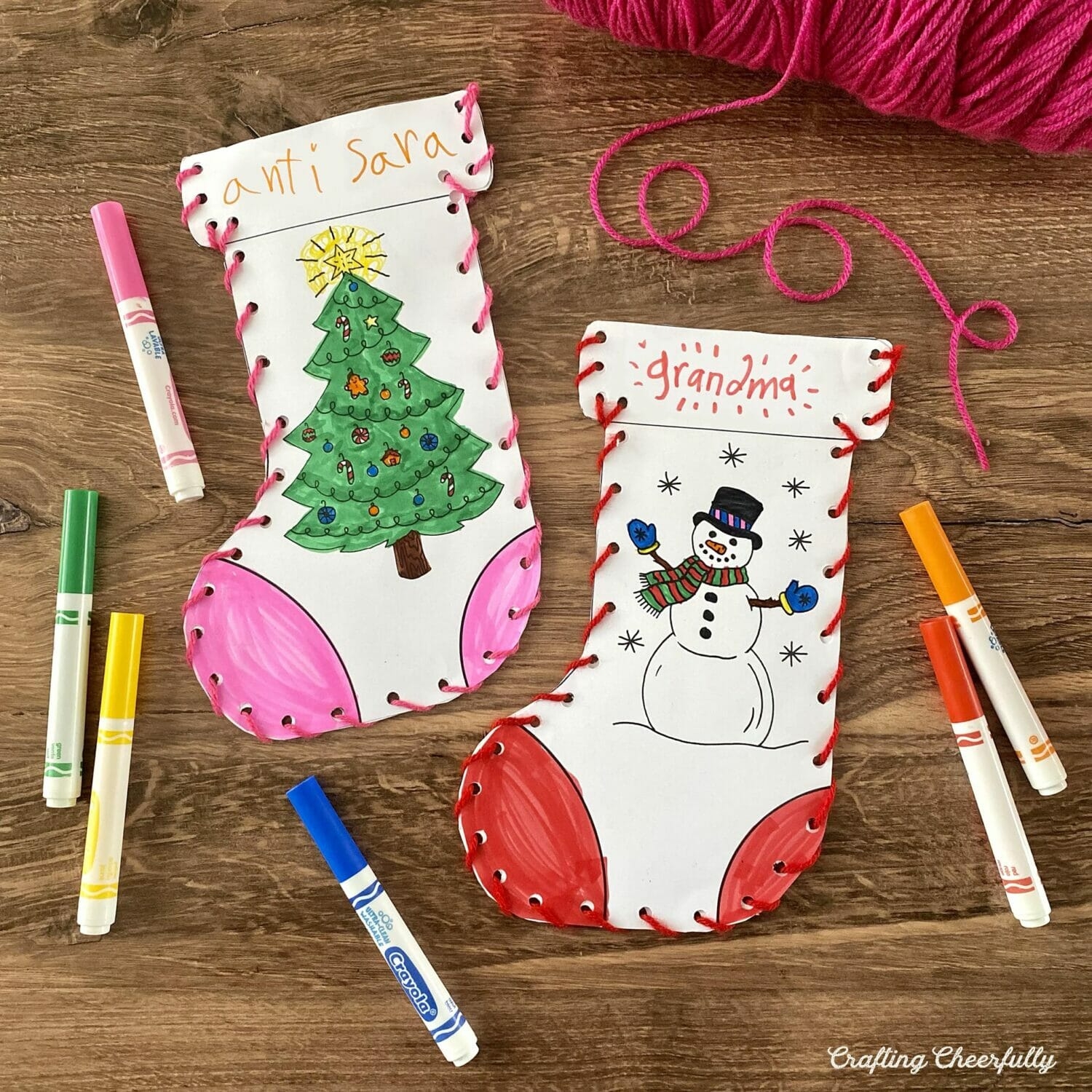 Christmas Stocking Craft For Kids Crafting Cheerfully