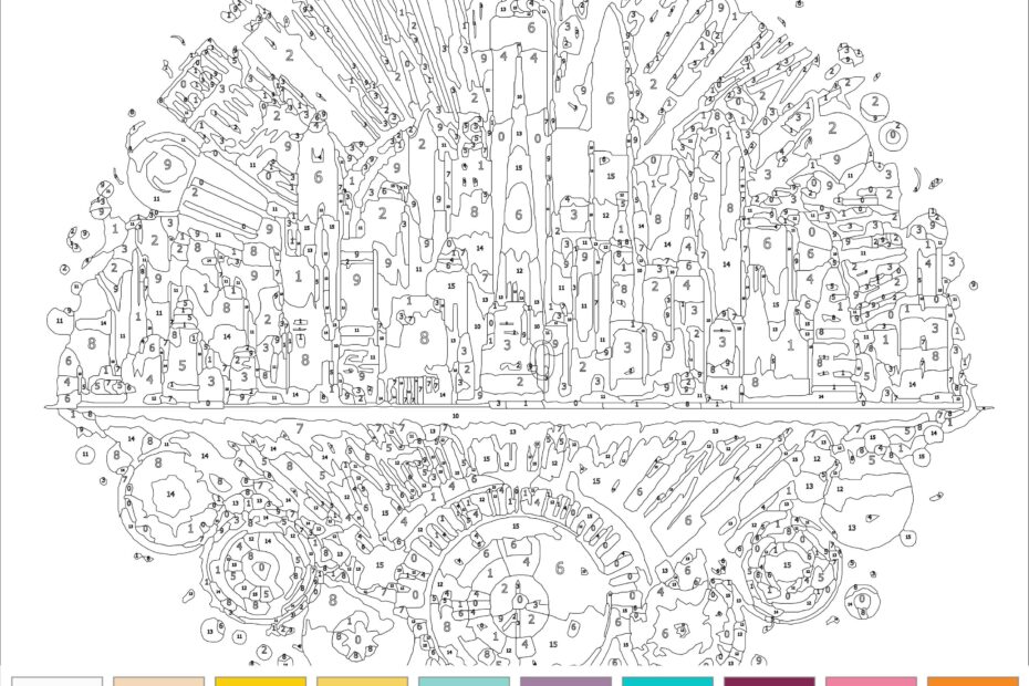 Color By Number For Adult Paint By Number Printable mandala