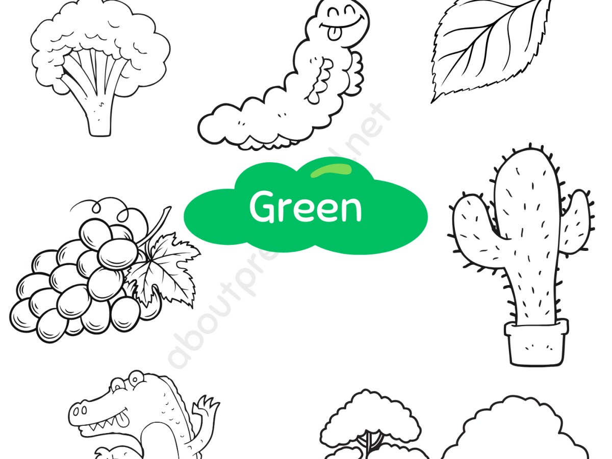 Color Green Worksheet For Preschool About Preschool