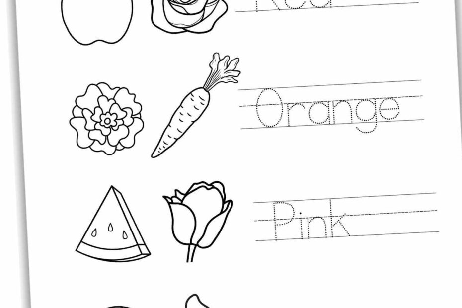 Color Tracing Worksheets Nature Inspired Learning