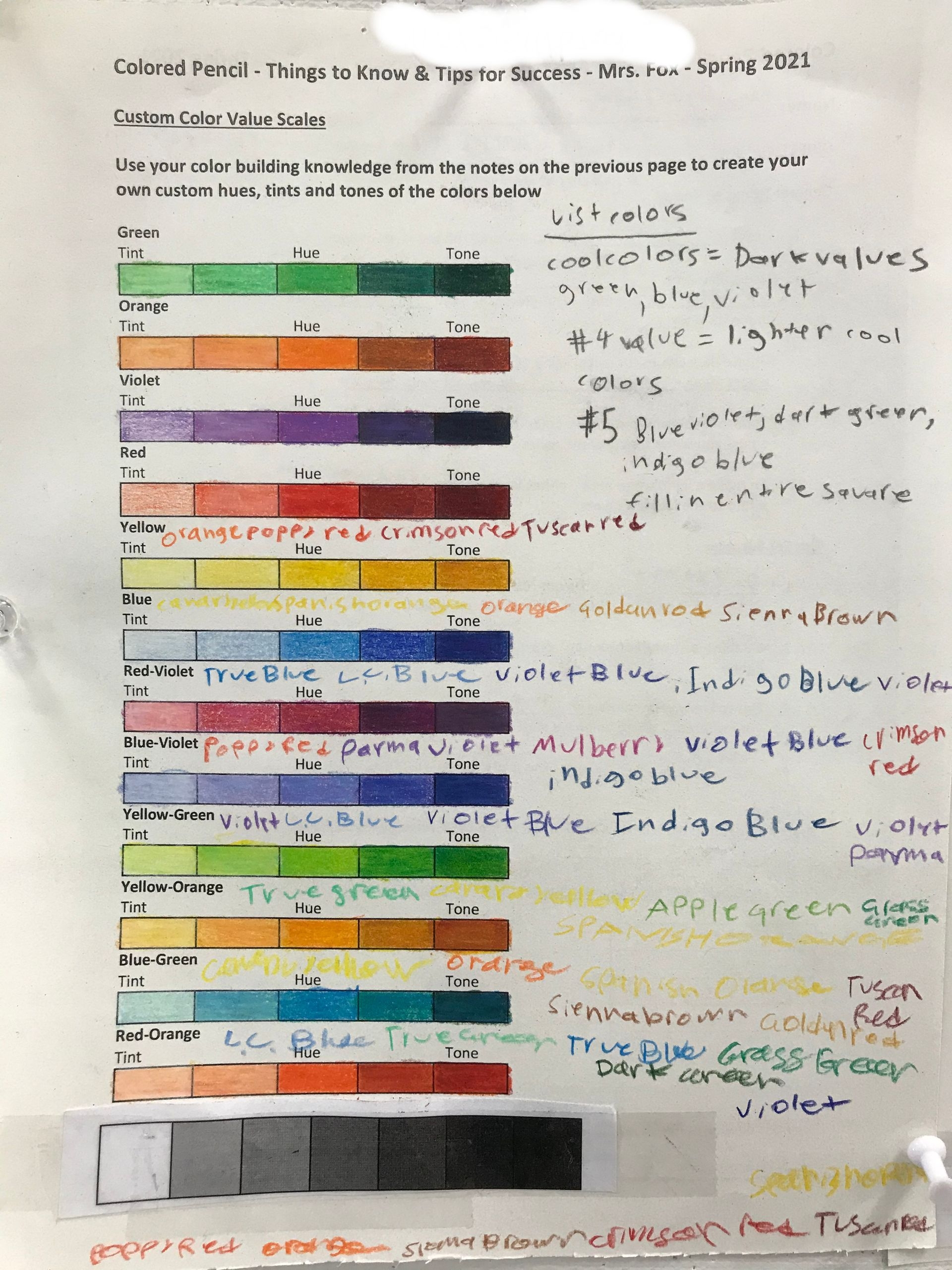 Colored Pencil Techniques Beginner Color Theory Worksheets Library