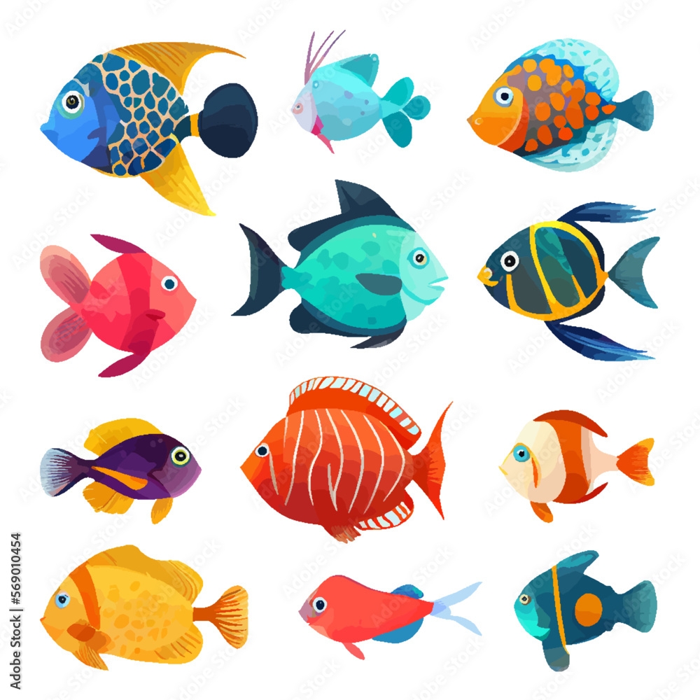 printable colorful fish