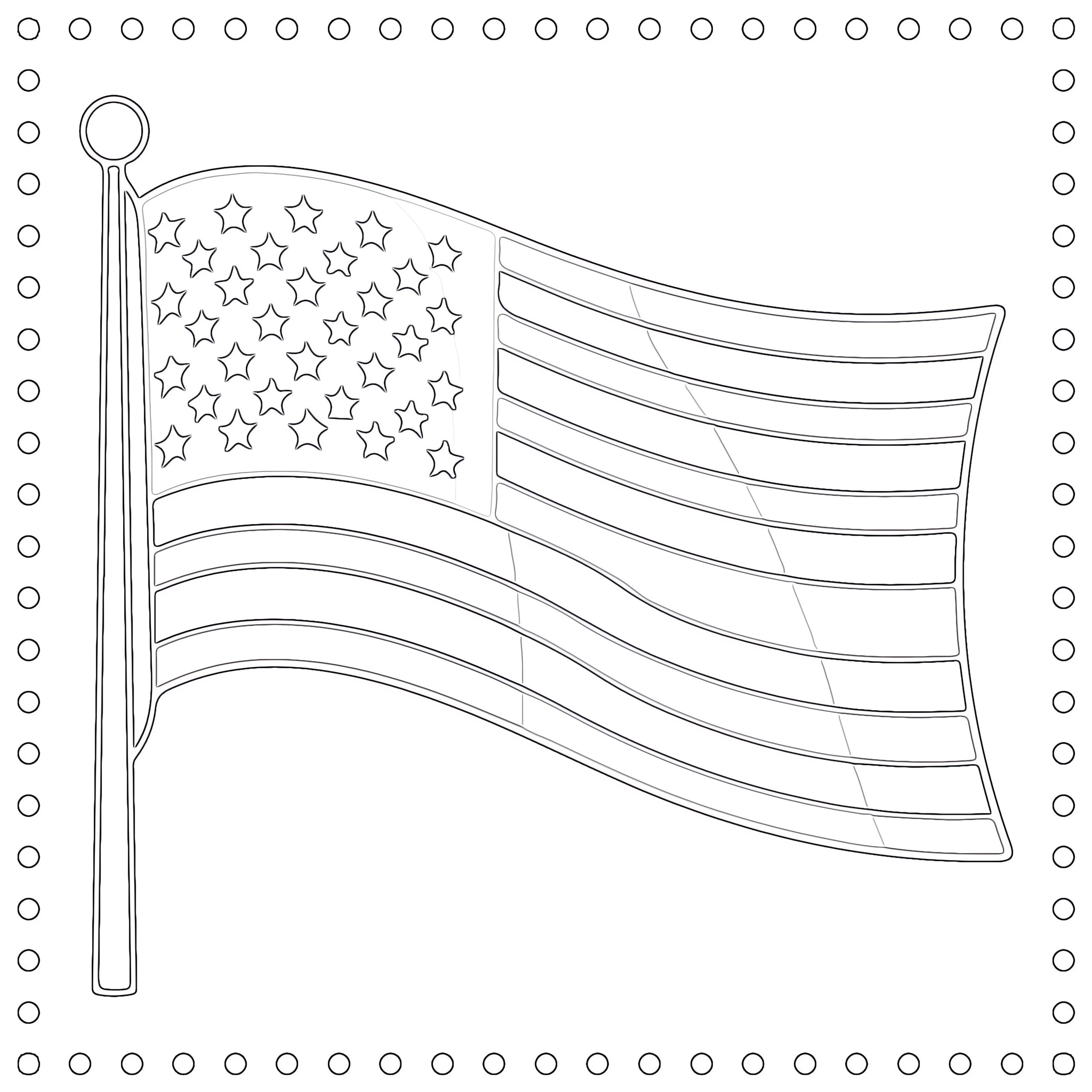 american flag coloring