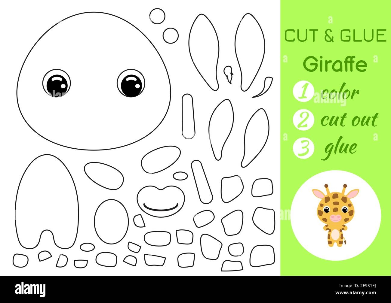 color cut and glue worksheets